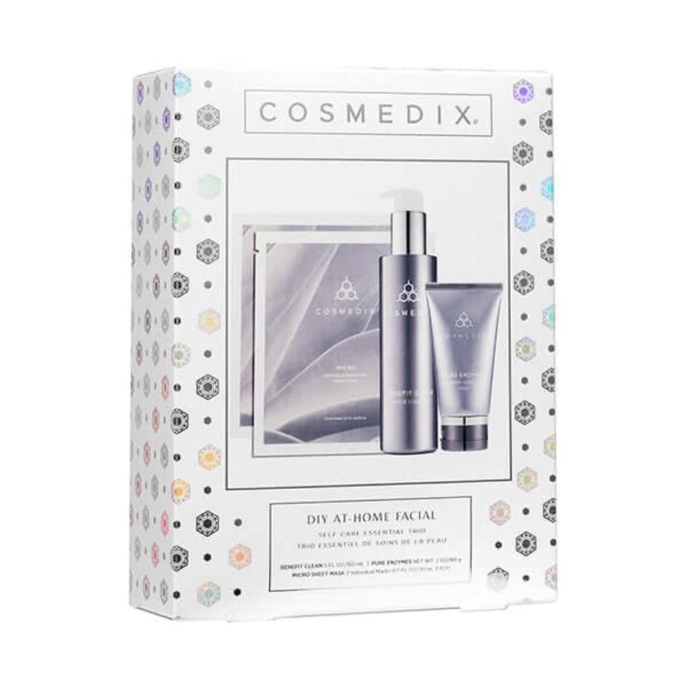 Cosmedix DIY At Home Facial Set- Cleanser, Mask & Sheet Mask- New!